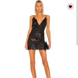 Abigal embroidered sequin mini dress superdown black size M